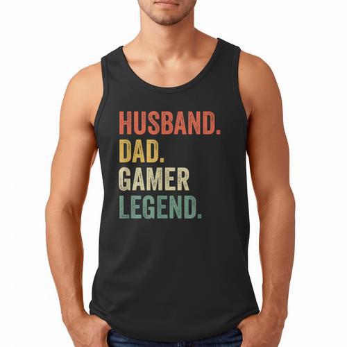 Gamer Husband Dad Video Game Legend Father's Day Men Tank Top - Father's Day Fun