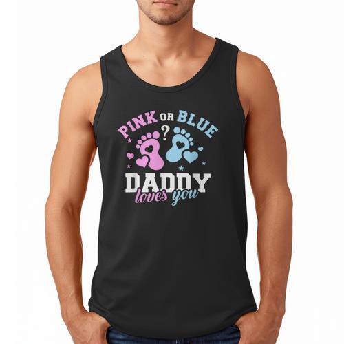 Gender Reveal Daddy Dad Men Tank Top - Father's Day Fun