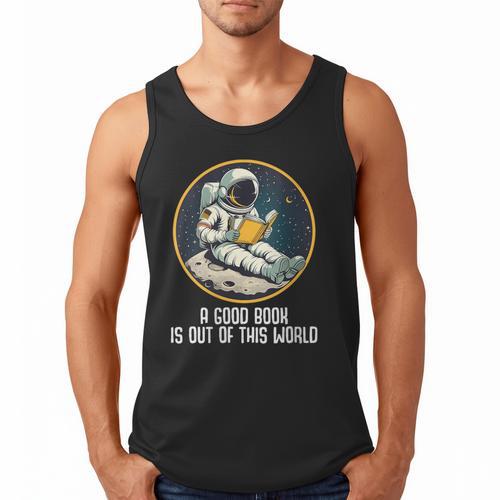 Good Book Is Out Of This World Space Reading Lover Men Tank Top - Bookorys
