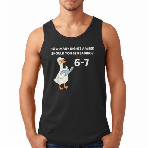 Goose Reading 67 Six Seven Meme Teacher Book Lover Men Tank Top - Bookorys DE