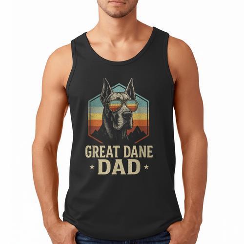 Great Dane Dad Vintage Men Tank Top - Father's Day Fun