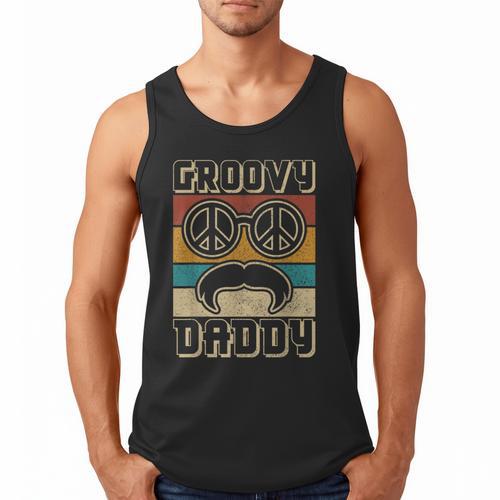 Groovy Daddy 60s Outfit 70s Themed Party Costume Dad Hippie Men Tank Top - Father's Day Fun