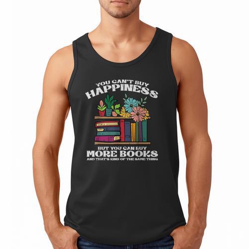 Happiness More Books Read Reading Librarian Men Women Kids Men Tank Top - Bookorys