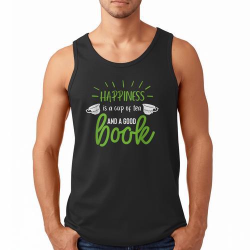 Happiness Is a Cup Of Tea And a Good Book Men Tank Top - Bookorys UK