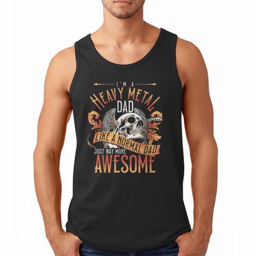 Heavy Metal Cooler Dad Punk Rock Music Lover Men Tank Top - Father's Day Fun