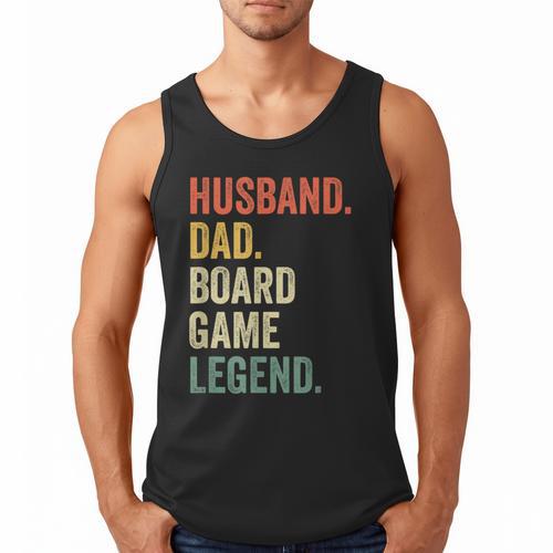 Husband Dad Board Game Night Legend Father Vintage Men Tank Top - Father's Day Fun