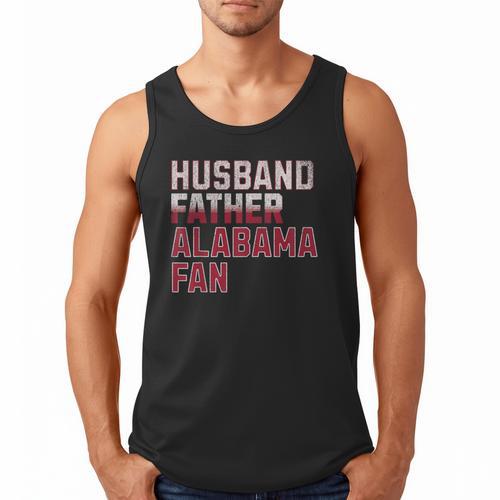Husband Father Alabama Fan Fathers Day Alabama Dad Men Tank Top - Father's Day Fun
