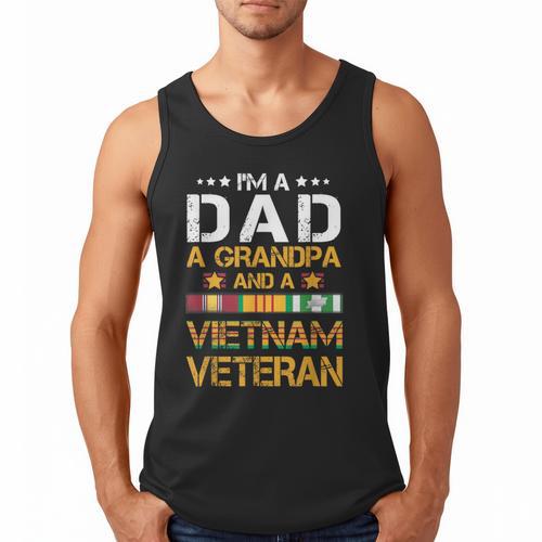I'm A Dad Grandpa And A Vietnam Veteran US Army Vet Men Tank Top - Father's Day Fun