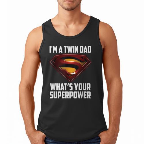 I'm A Twin DAD-What's Your Superpower Men Tank Top - Father's Day Fun