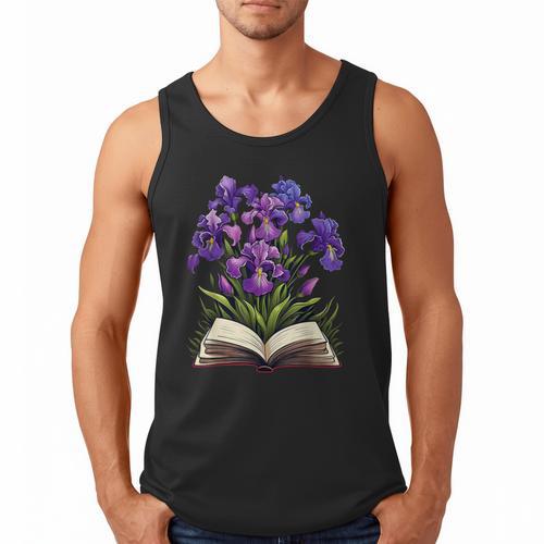 Irises Flowers Book Iris Floral Men Tank Top - Bookorys UK