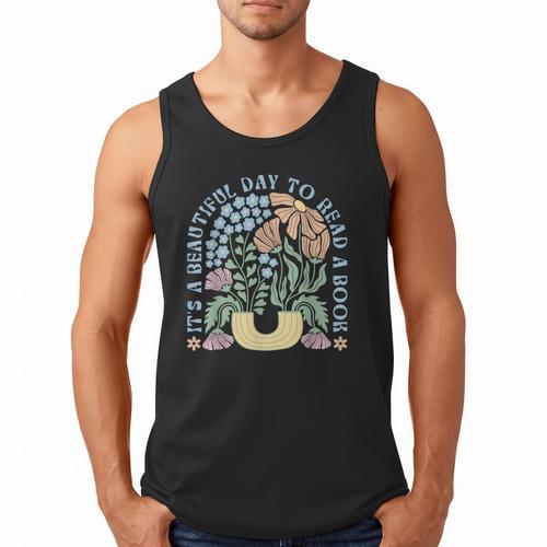It's A Beautiful Day To Read A Book Librarian Book Lover Men Tank Top - Bookorys