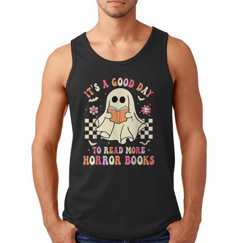 It's A Good Day To Read More Horror Books Halloween Men Tank Top - Bookorys
