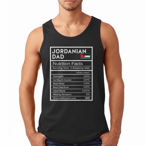 Jordanian Dad Nutrition Facts National Pride For Dad Men Tank Top - Father's Day Fun
