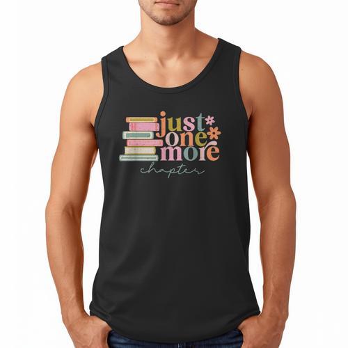 Just One More Chapter Book Lovers Reading Teacher Men Tank Top - Bookorys CA