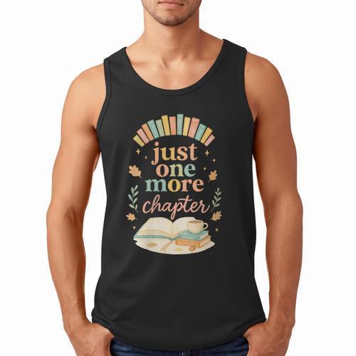 Just One More Chapter Cozy Book Lover Reading & Coffee Men Tank Top - Bookorys AU