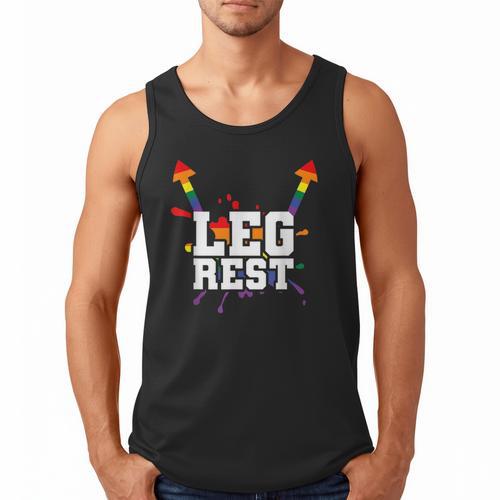 Leg Rest Naughty Dad Joke Vagitarian Lesbian Men Tank Top - Father's Day Fun