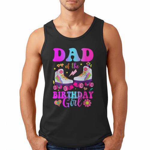 Let's Roll Dad Of The Birthday Girl Roller Skate Birthday Men Tank Top - Father's Day Fun