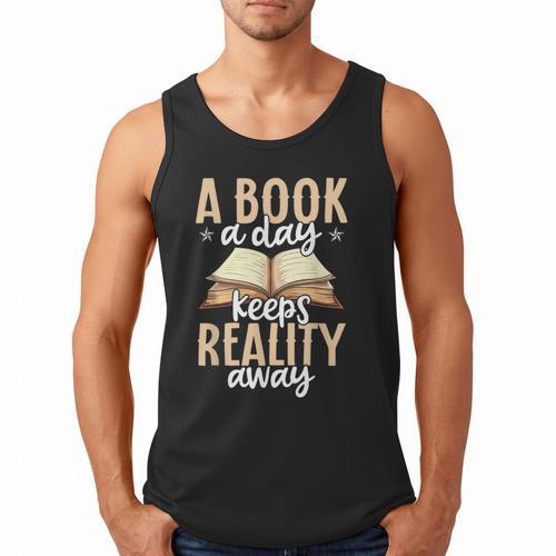 Librarian A Book A Day For Book Lover Reading Library Men Tank Top - Bookorys AU