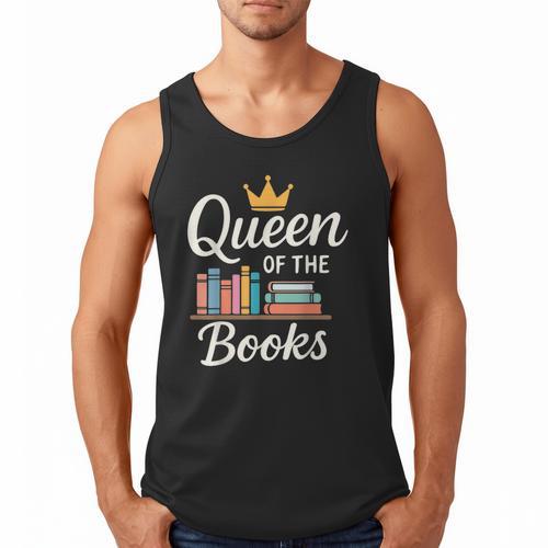 Librarian Queen Of The Books Book Reading Library Men Tank Top - Bookorys
