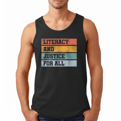 Literacy And Justice For All Stop Book Banning Banned Books Men Tank Top - Bookorys