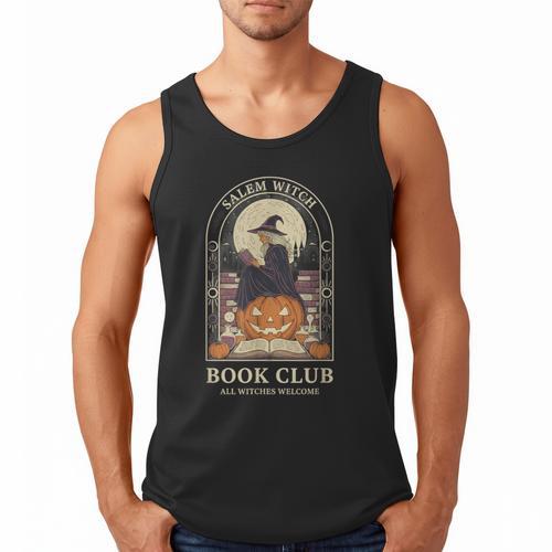Literary Salem Witch Book Club All Witches Welcome Men Tank Top - Bookorys