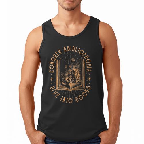Literature Bookworm Abibliophobia Bookish Men Tank Top - Bookorys