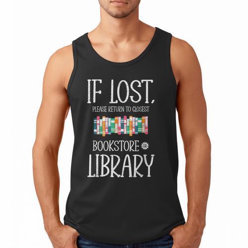 If Lost Please Return To Closest Bookstore Or Library Men Tank Top - Bookorys DE