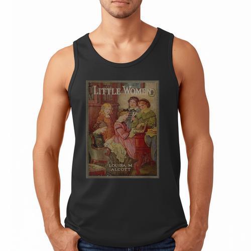 Louisa May Alcott Coming Of Age Novel Little Women Book Cover Small Men Tank Top - Bookorys