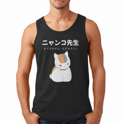 Madara Nyanko Sensei Natsume Yuujinchou Book Of Friends Cat Men Tank Top - Bookorys AU
