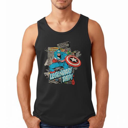 Marvel Captain America Legendary Dad Father's Day Men Tank Top - Father's Day Fun