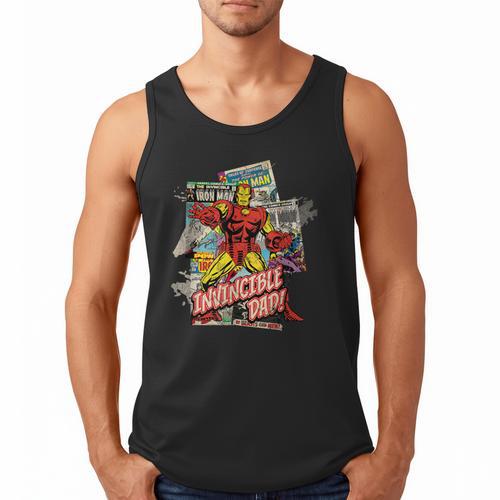 Marvel Iron Man Invincible Dad Father's Day Comic Retro Men Tank Top - Father's Day Fun
