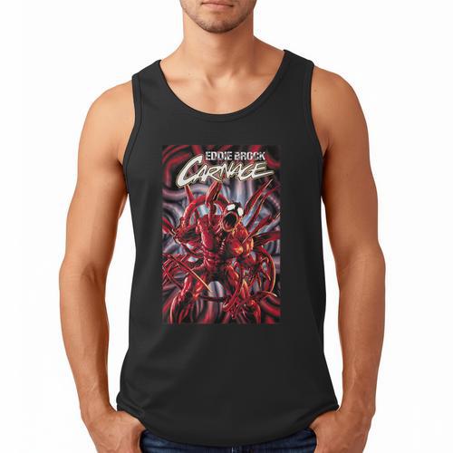 Marvel Spider-Man Eddie Brock Carnage Comic Book Cover Men Tank Top - Bookorys