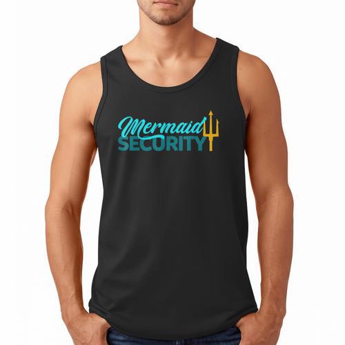 Mermaid Security Birthday Party Matching Dad Boys Men Tank Top - Father's Day Fun