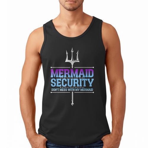 Mermaid Security Merman Merdad Mermaid Squad Fathers Day Dad Men Tank Top - Father's Day Fun