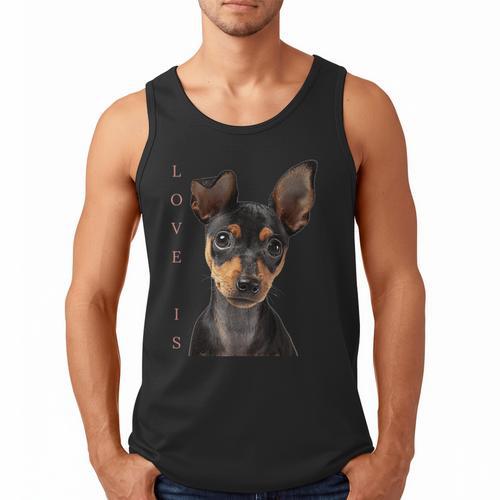 Miniature Pinscher Shirt Dog Mom Dad Tshirt Love Puppy Pet Men Tank Top - Father's Day Fun