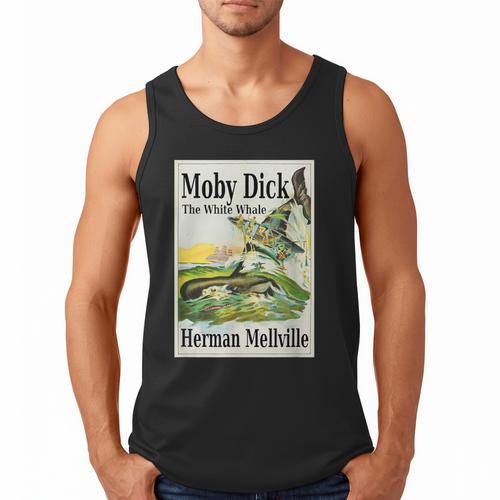 Moby Dick Book Cover Illustration Men Tank Top - Bookorys