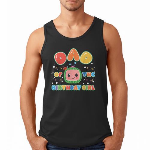 Mom And Dad Of The Birthday Girl Melon Family Matching Men Tank Top - Father's Day Fun