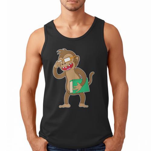 Monkey With a Book Men Tank Top - Bookorys
