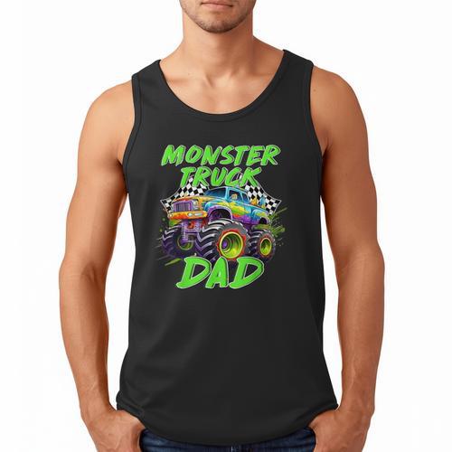Monster Truck Dad Family Matching Birthday Party Fathers Day Men Tank Top - Father's Day Fun
