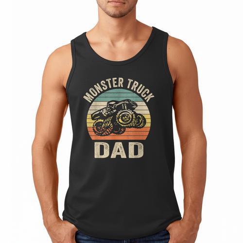 Monster Truck Dad Shirt Retro Vintage Monster Truck Shirt Men Tank Top - Father's Day Fun