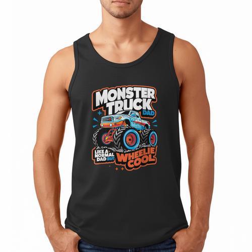 Monster Truck Dad Wheelie Cool Like Normal Dad Men Tank Top - Father's Day Fun