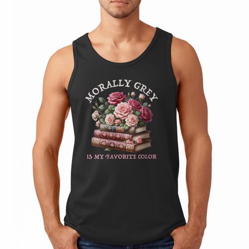Morally Grey Book Lovers Dark Romance Reader Favorite Color Men Tank Top - Bookorys DE