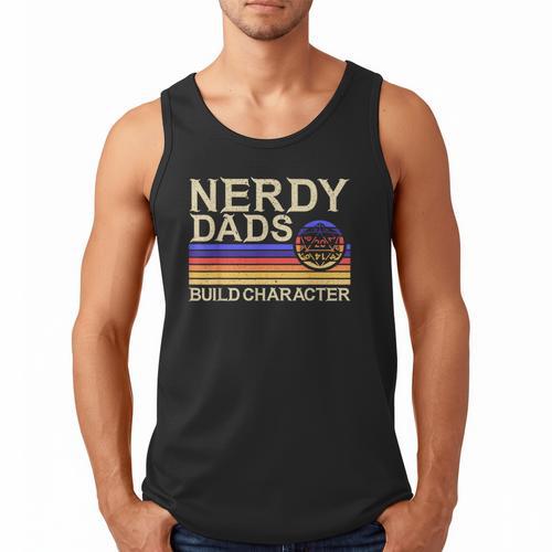 Nerdy Dad RPG Gaming D20 Tabletop Games RPG Gamer Men Tank Top - Father's Day Fun