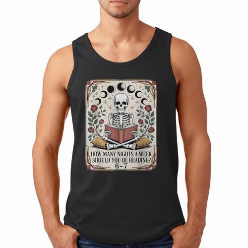 How Many Nights Reading Meme 6 7 Book Lover Men Tank Top - Bookorys AU