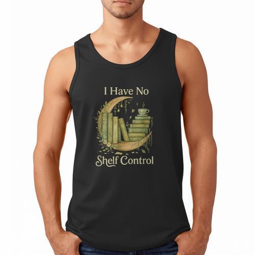I Have No Shelf Control Moon Books Cottagecore Men Tank Top - Bookorys
