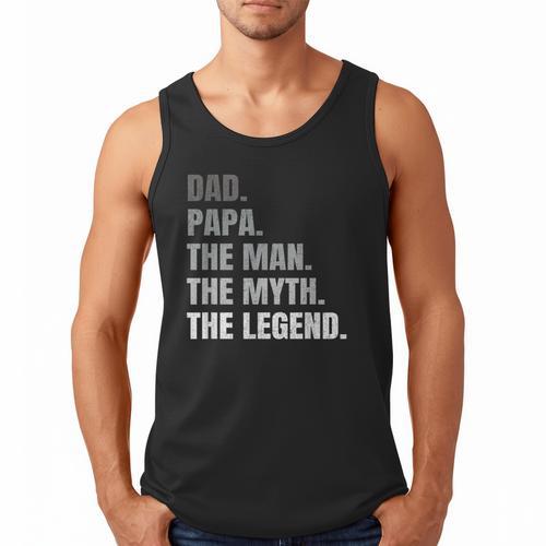 Papa Dad Legend Men Grandpa Christmas Father's Day Birthday Men Tank Top - Father's Day Fun