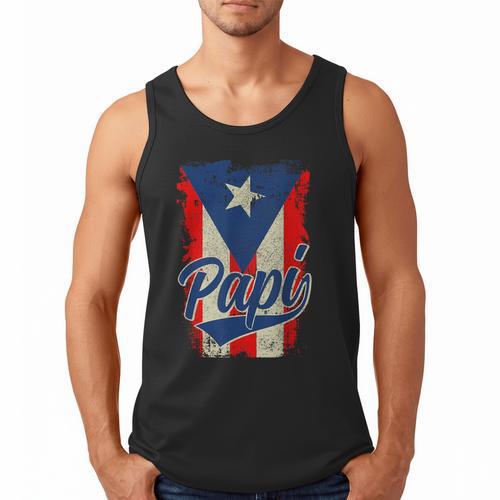 Papi Puerto Rican Dad Puerto Rico Pride Boricua Father's Day Men Tank Top - Father's Day Fun