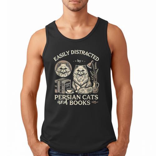Persian Cat Persian Cats Persian Cats And Books For Men Women Kids Men Tank Top - Bookorys AU