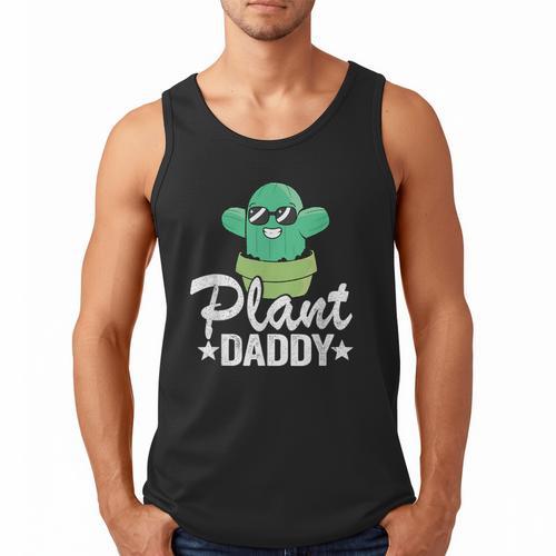 Plant Daddy Cactus Gardener Jokes Grandpa Plant Dad Men Tank Top - Father's Day Fun