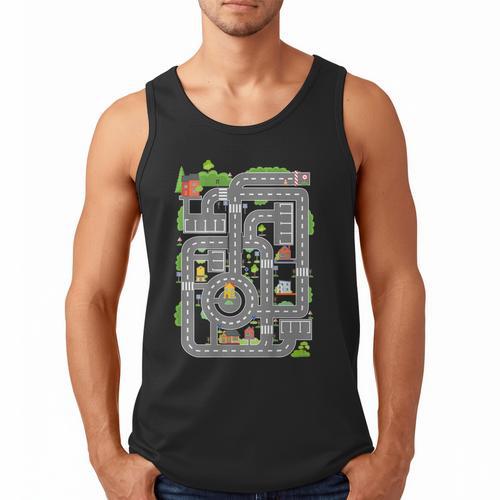 Play Cars On Dad's Back Shirt Kids And Fathers Play Men Tank Top - Father's Day Fun